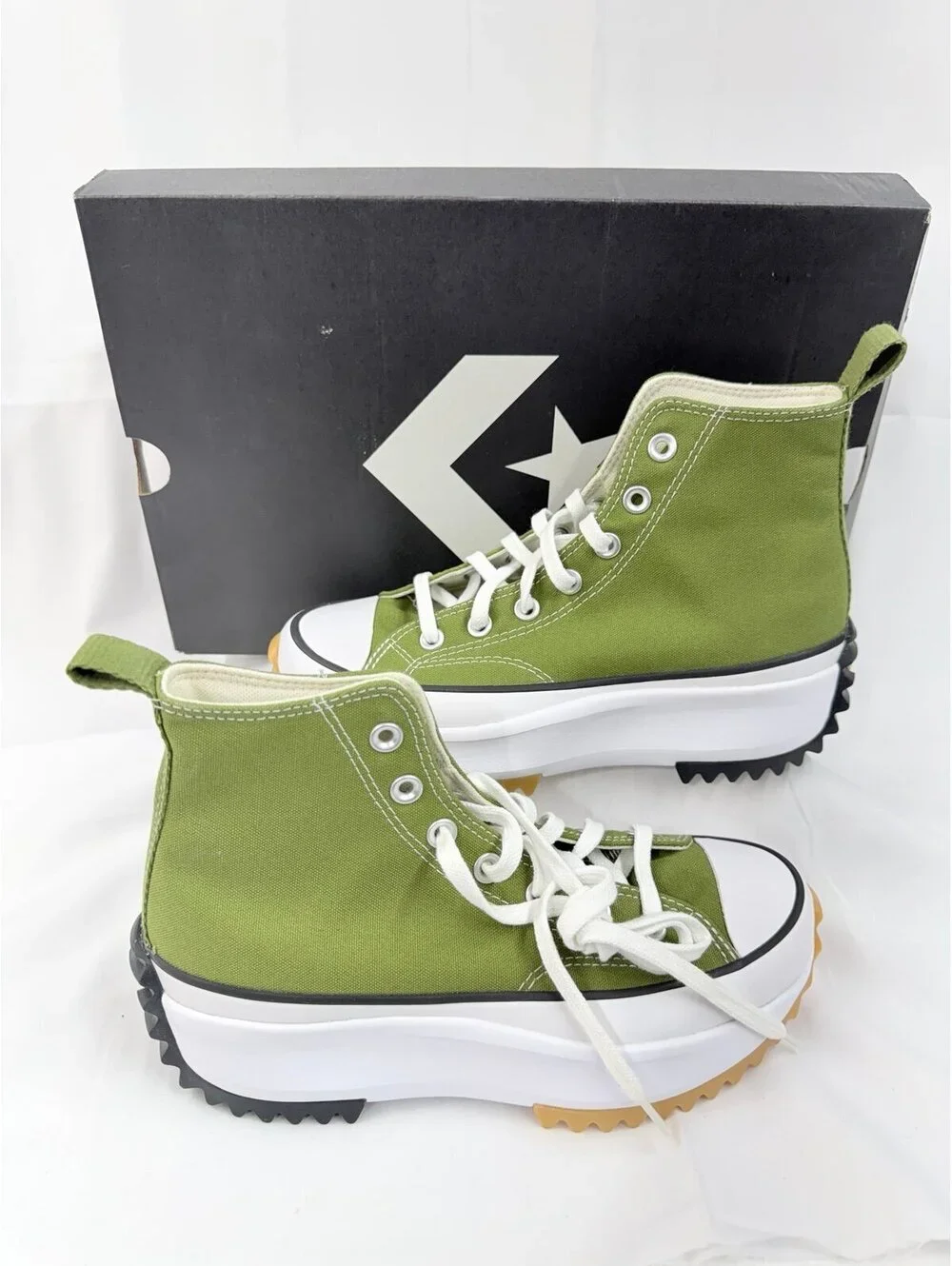 Converse A05700C Run Star Hike Platform Seasonal Trainer Green Womens US 7 - Picture 3 of 8
